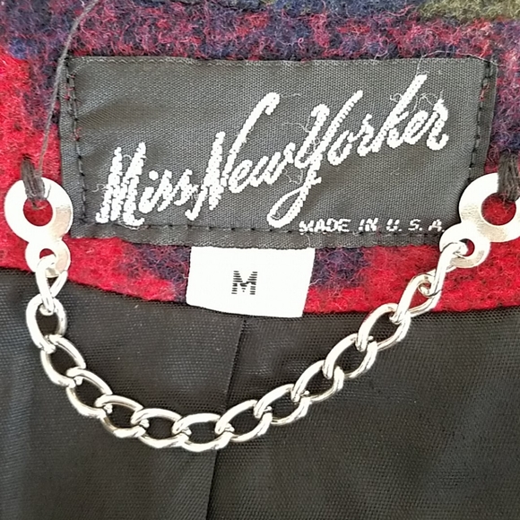 Vtg Miss New Yorker Southwestern Blanket Jacket - Picture 11 of 14